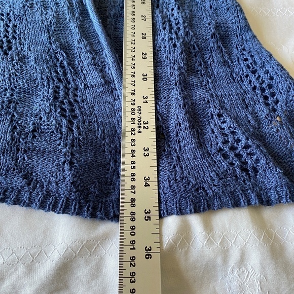 Moth Anthropologie Crochet Long Open Front Gradient Color Cardigan Size Medium - Picture 11 of 12